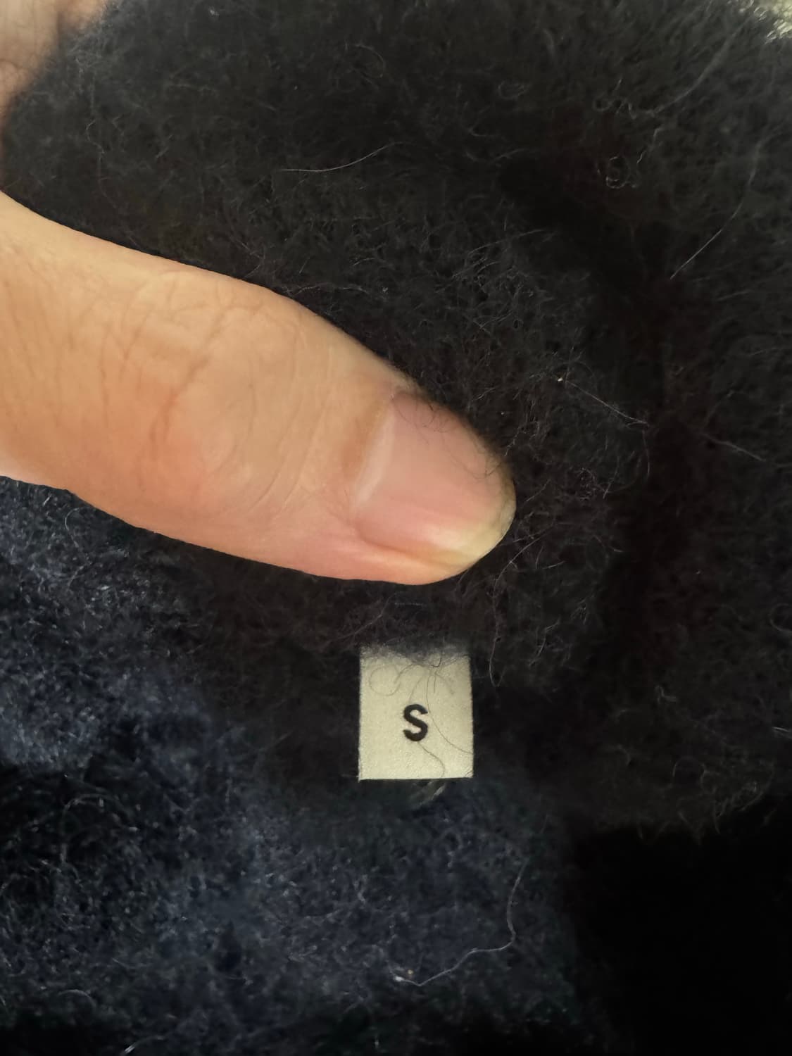 아미 Ami 알파카 니트 폴로 블랙 S 상품이미지3