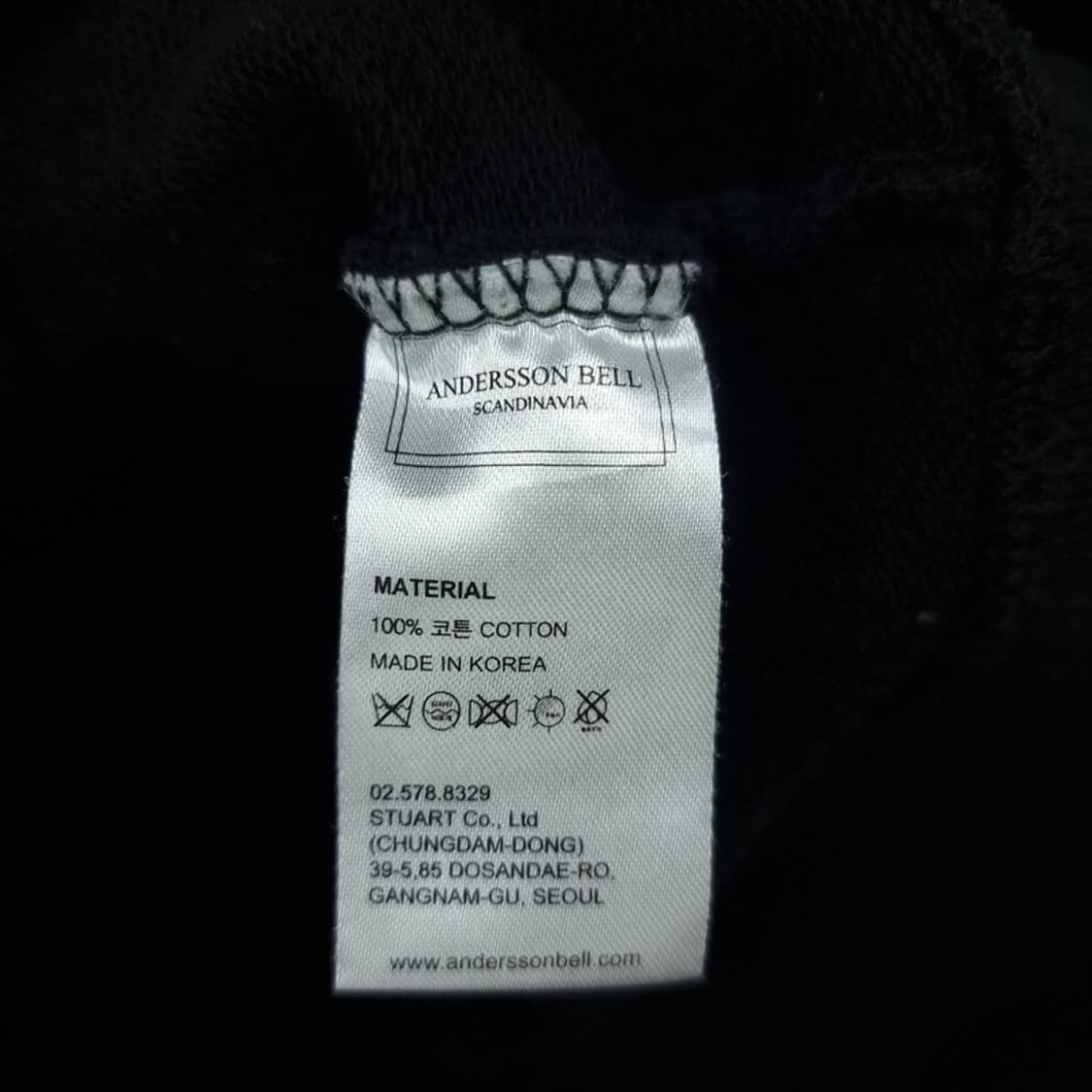 [앤더슨벨] 그래픽 프린팅 후드티 블랙 M18747 상품이미지9