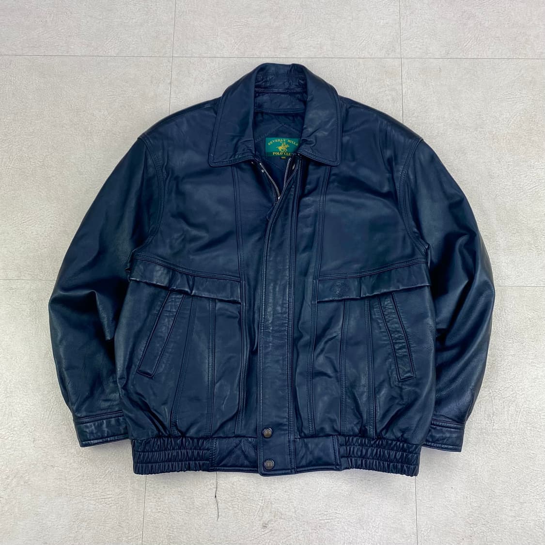 베버리힐즈 폴로 클럽 양가죽 블랙 A-2 레더 자켓 (105) 상품이미지2