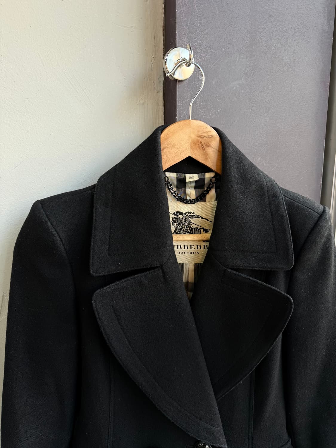 UK6/ 버버리 캐시미어 블렌딩 더블 브레스트 코트 상품이미지3