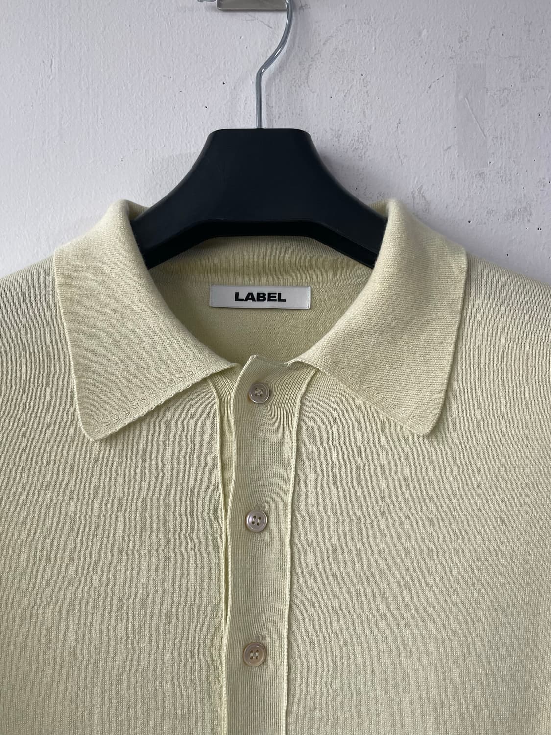 라벨아카이브 soft knitted shirt 라이트그린(2사리즈) 새상 상품이미지2