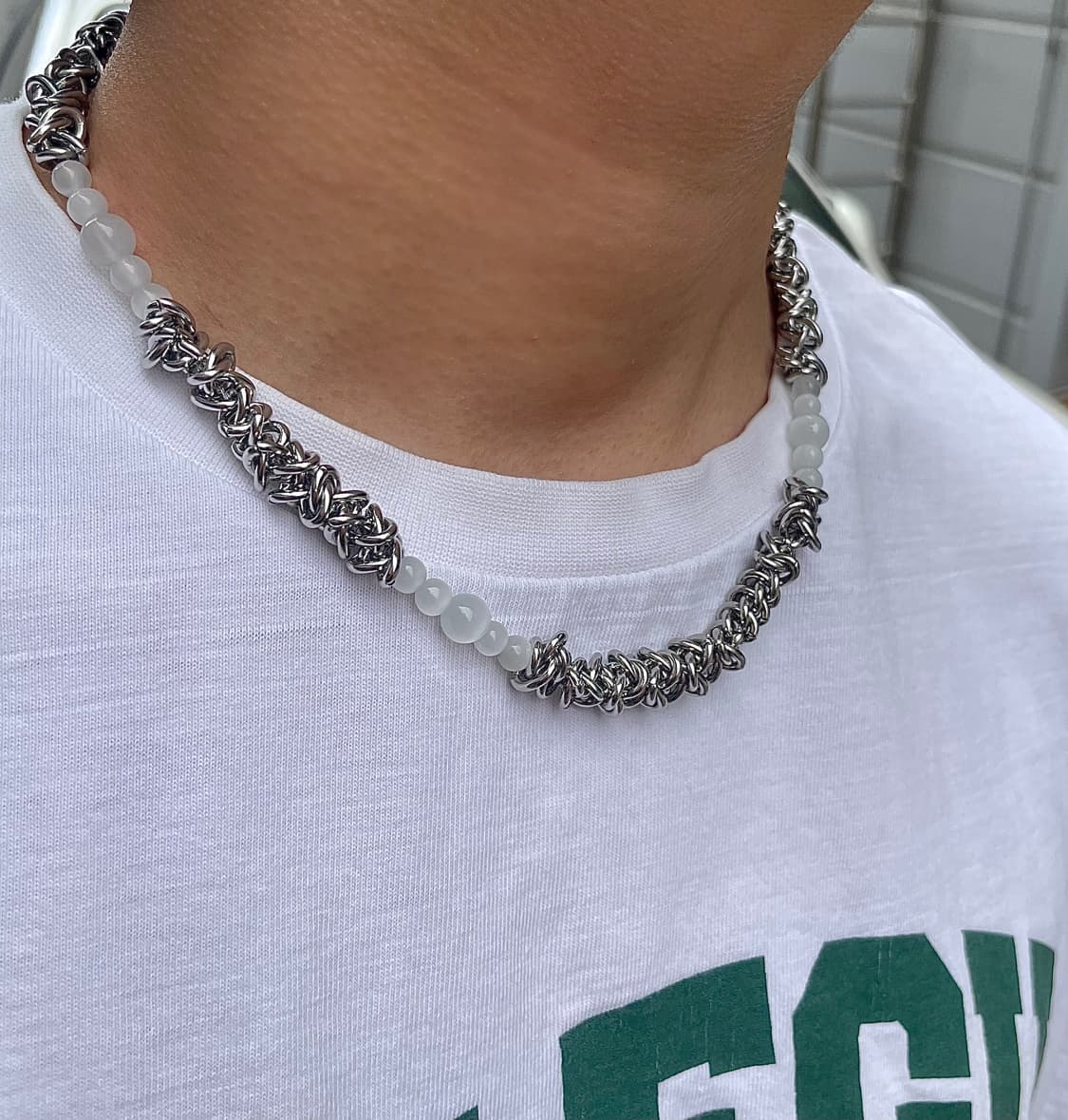 pcr Sky gemstone twisted chain necklace 상품이미지9