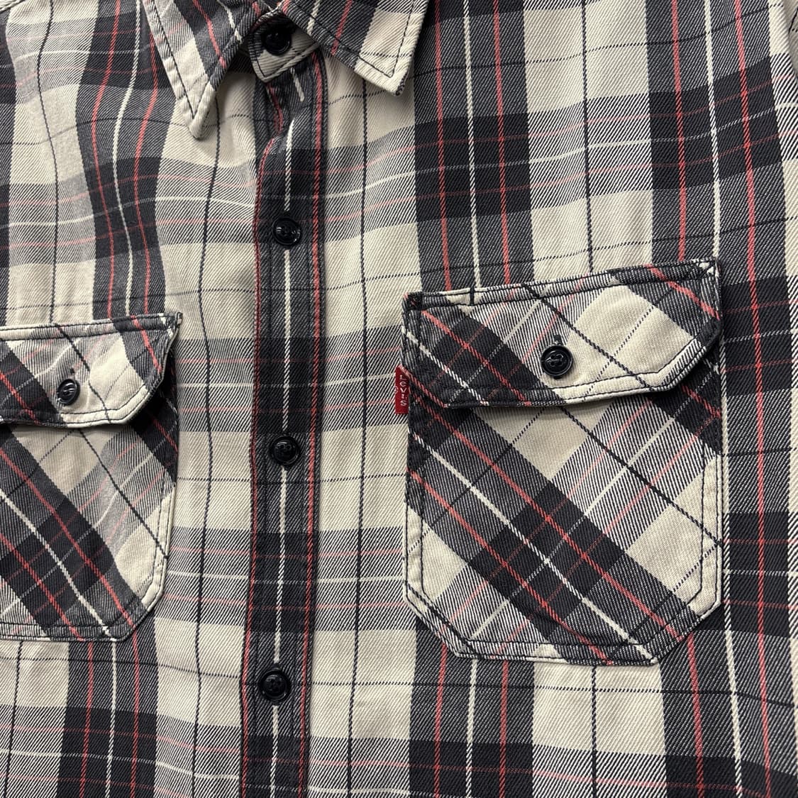00s 리바이스 레드탭 재팬라인 코튼트윌 타탄체크 워크셔츠 N867 상품이미지5