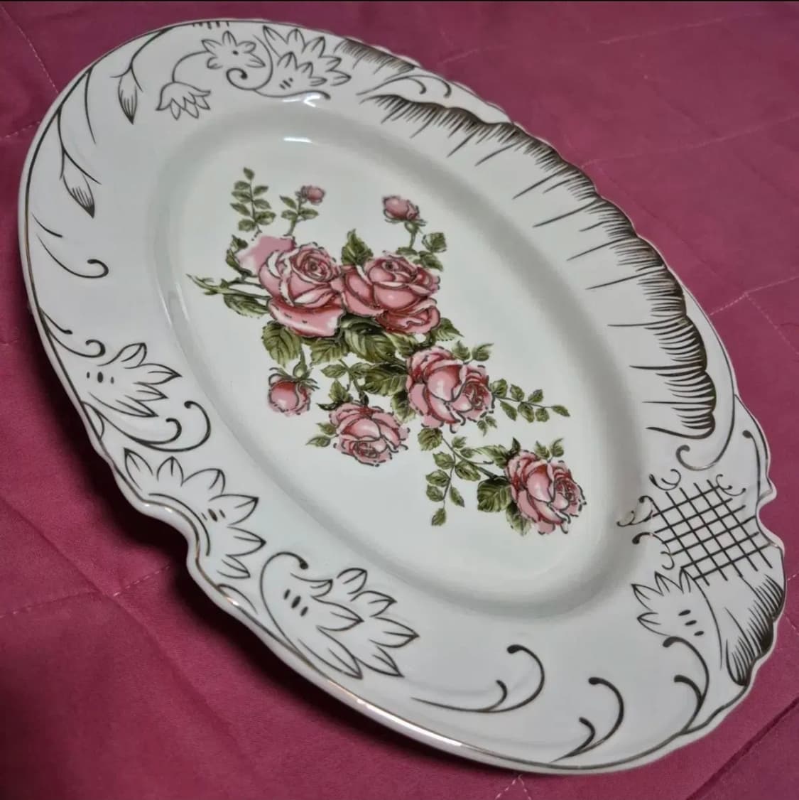 새상품 엔틱 북유럽식 다용도 사기 트레이 접시 그릇 상품이미지5