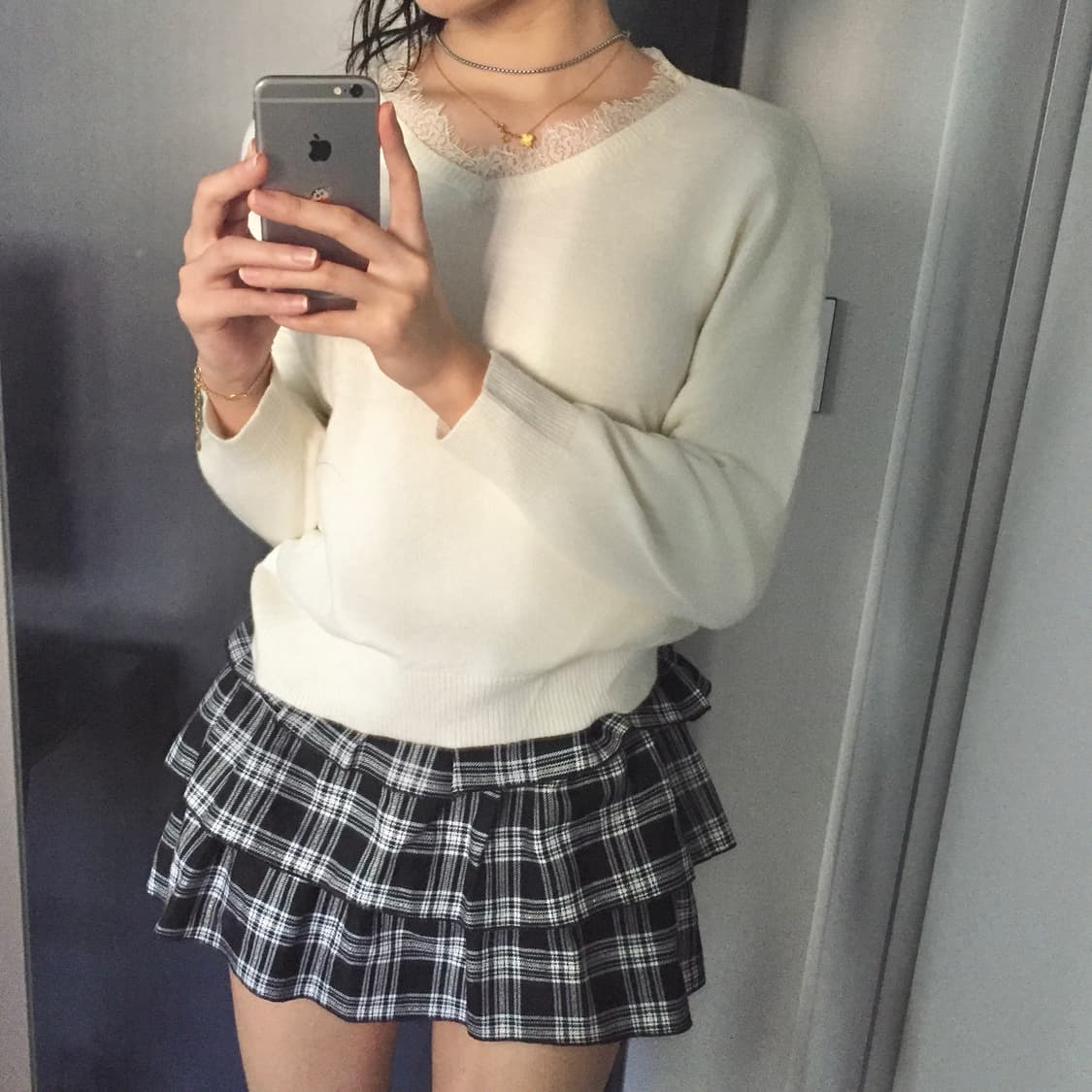 earth music&ecoiogy 모던 레이스 오네갸루 니트 상품이미지1