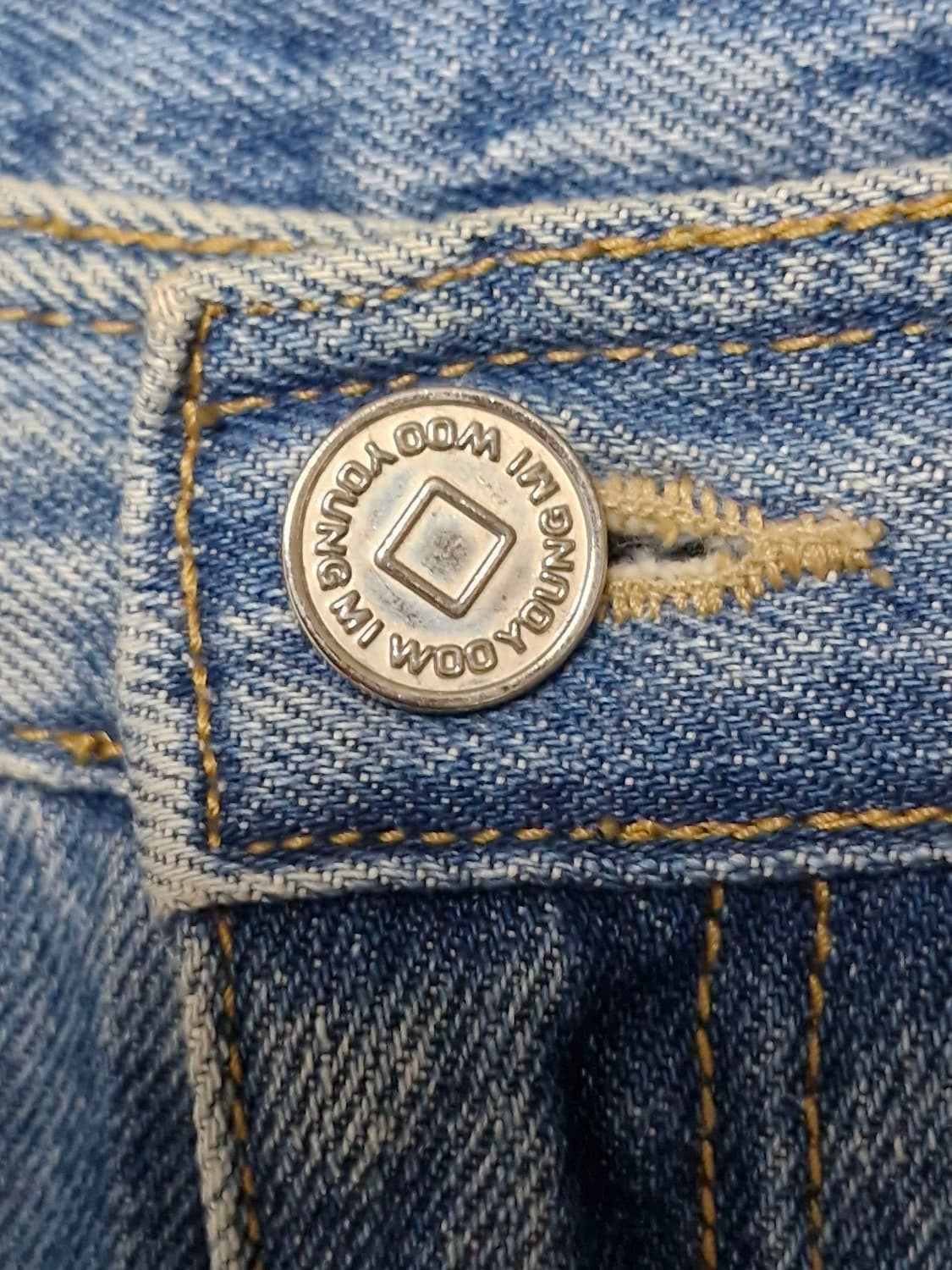 우영미 롱 스트레이트 데님 연청 46(30) 상품이미지3