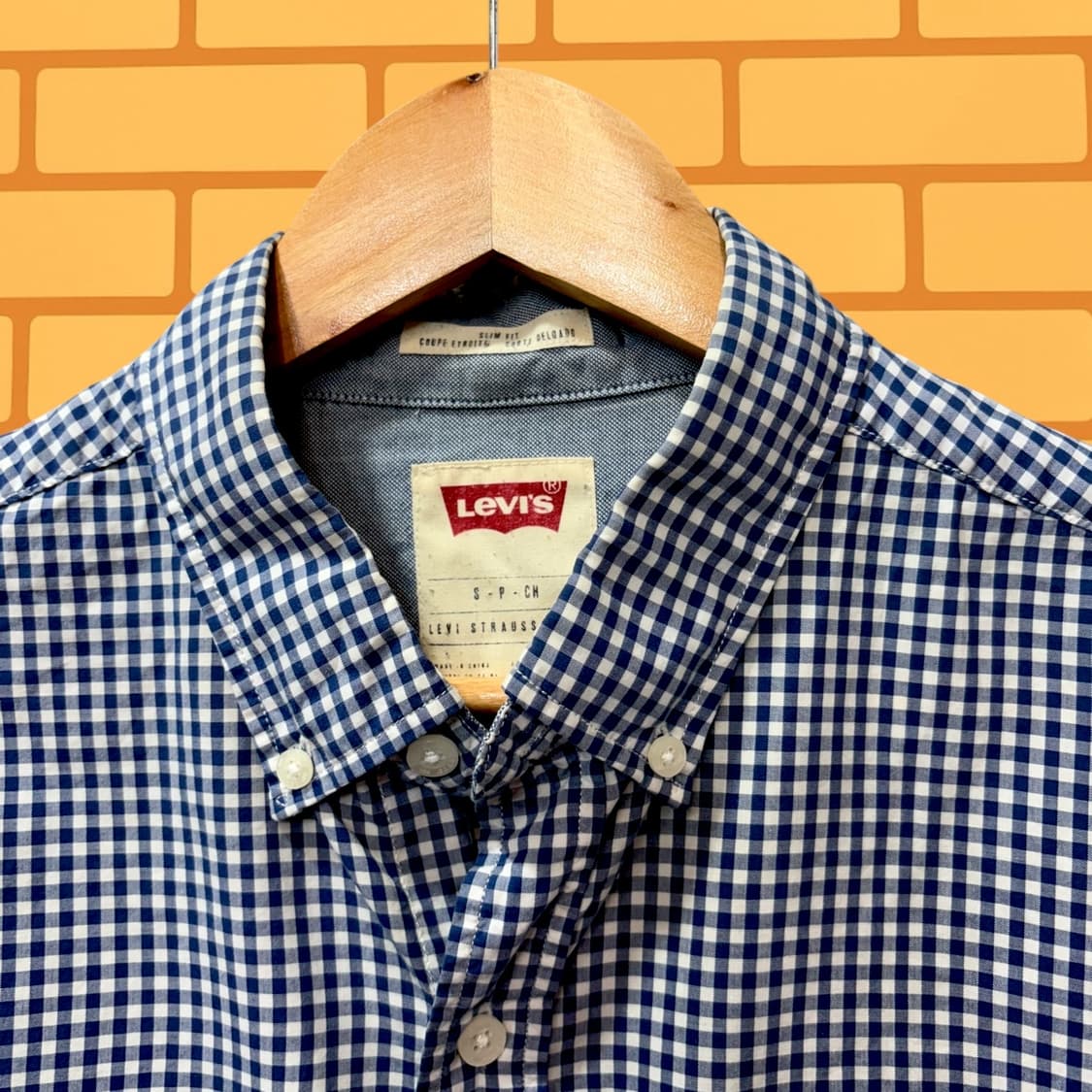 리바이스 블루 체크 셔츠 (M) 상품이미지2