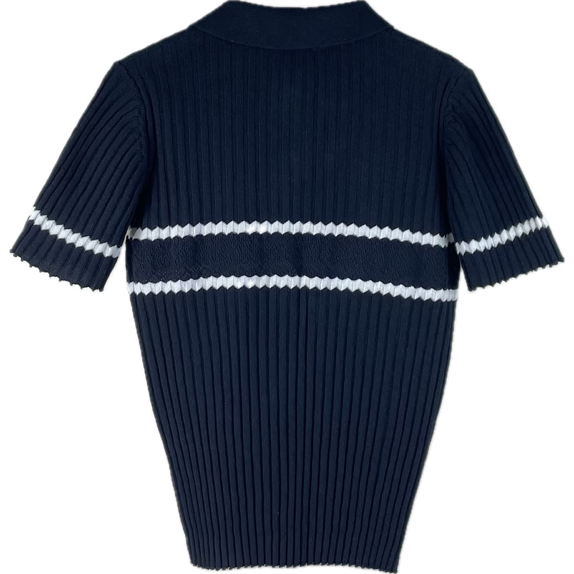 [38] CHANEL 샤넬 코코 버튼 커브스 카라 반팔 니트 상품이미지2