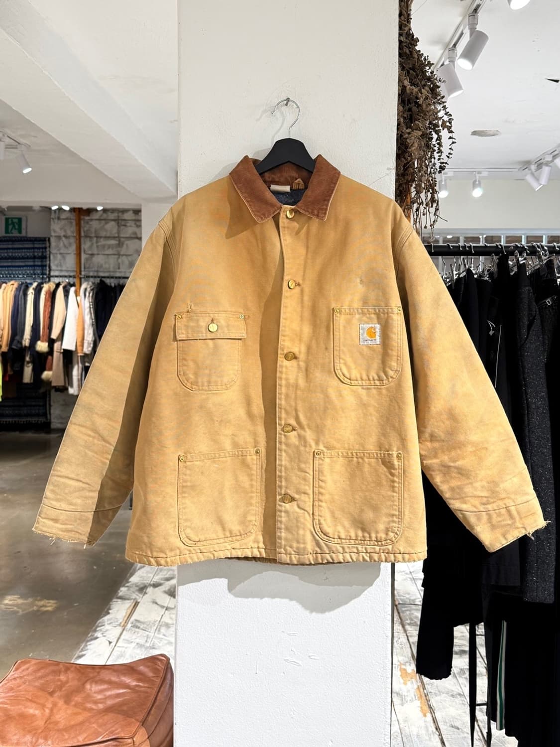 칼하트 90s 베이지 캔버스 초어 자켓 상품이미지1