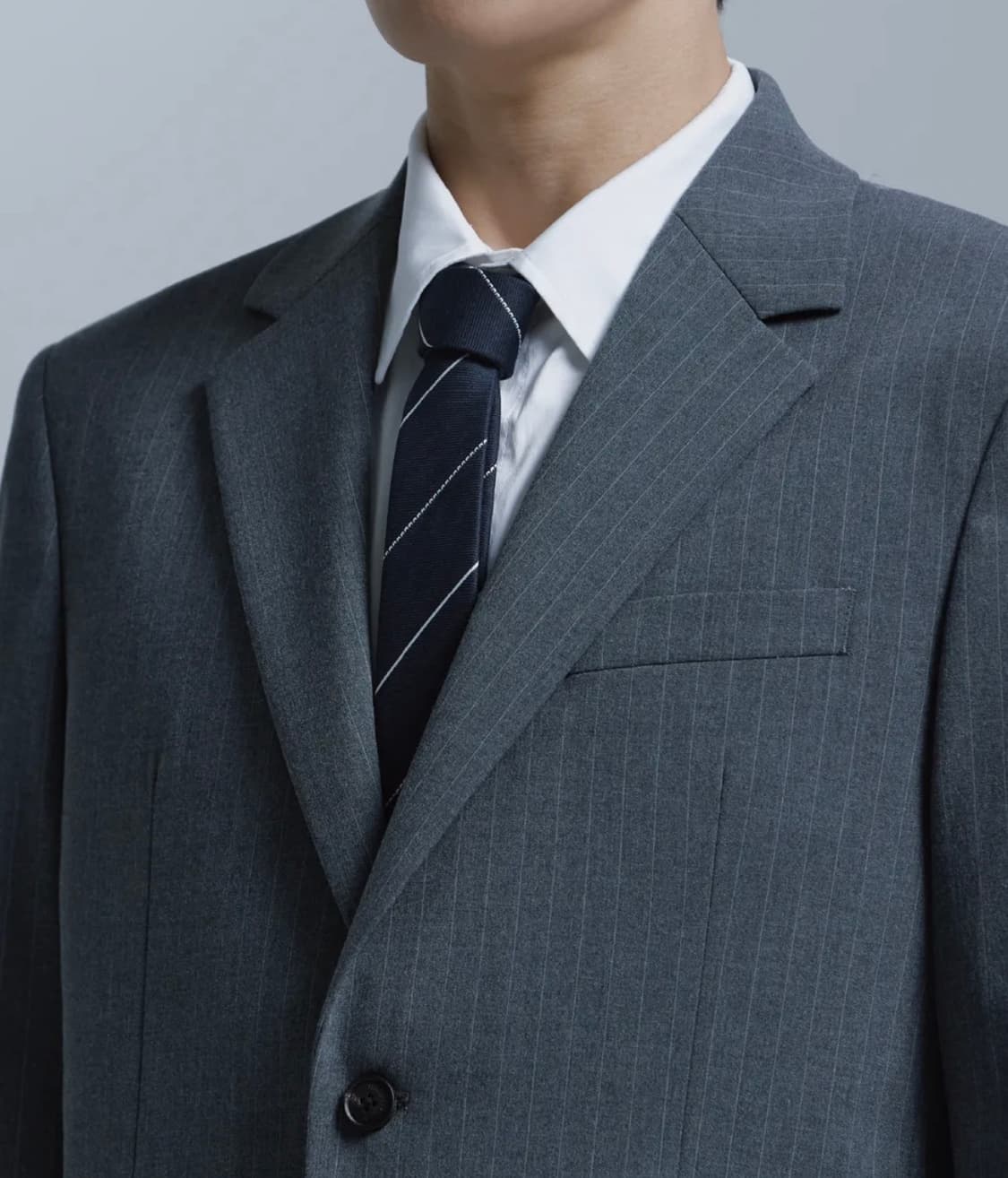 넌블랭크 스트라이프 셋업 다크그레이 상품이미지3