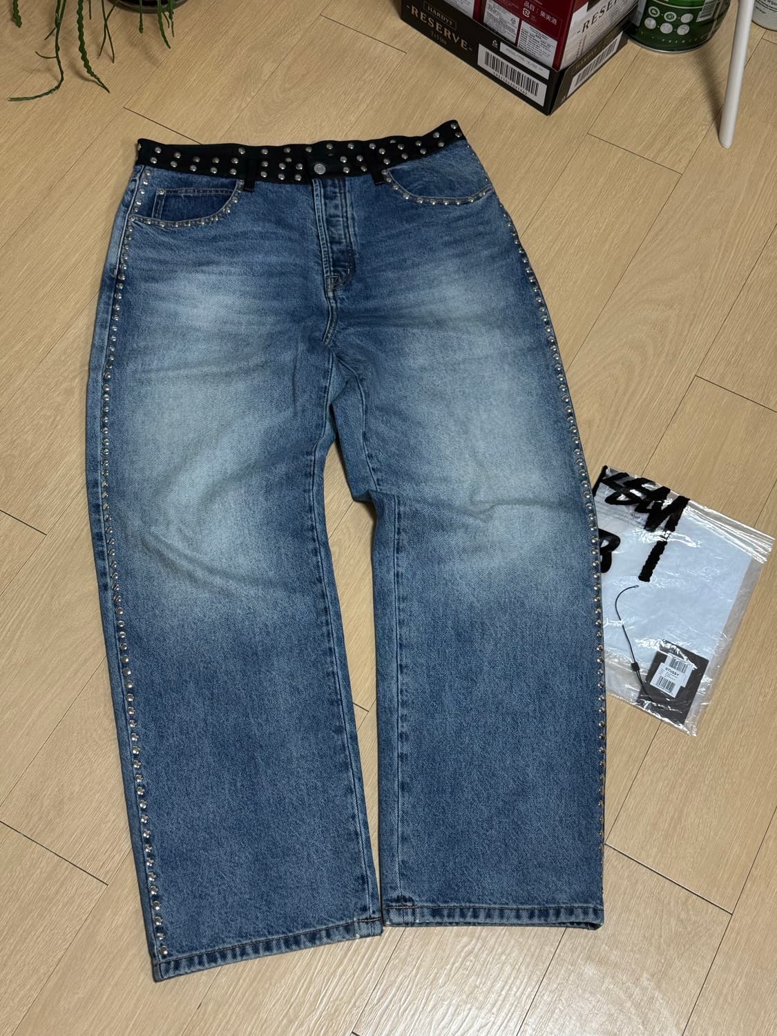 [36] 스투시 웨일즈보너 스터드 진 워시드 블루 상품이미지1