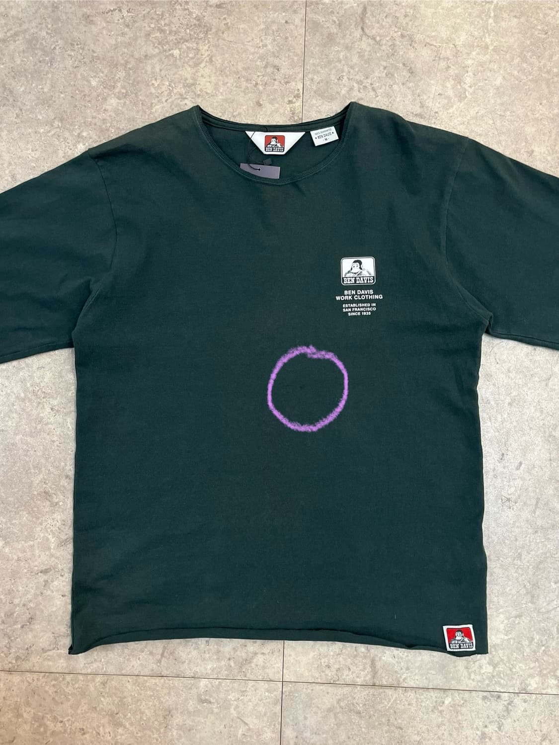 벤데이비스 프린팅 긴팔티 그린 M #csz2587 상품이미지5