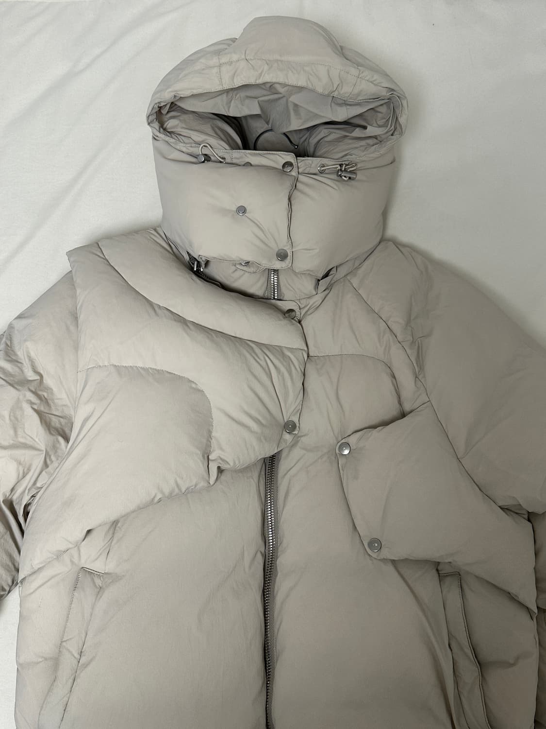 HELIOT EMIL scarf puffer 패딩 (스톤) 상품이미지2