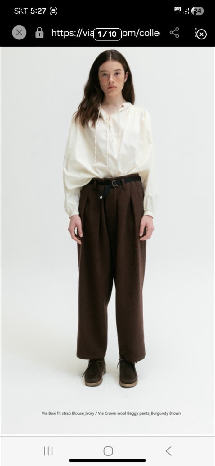 비아플레인 비아 크라운 배기 팬츠 23FW 상품이미지4