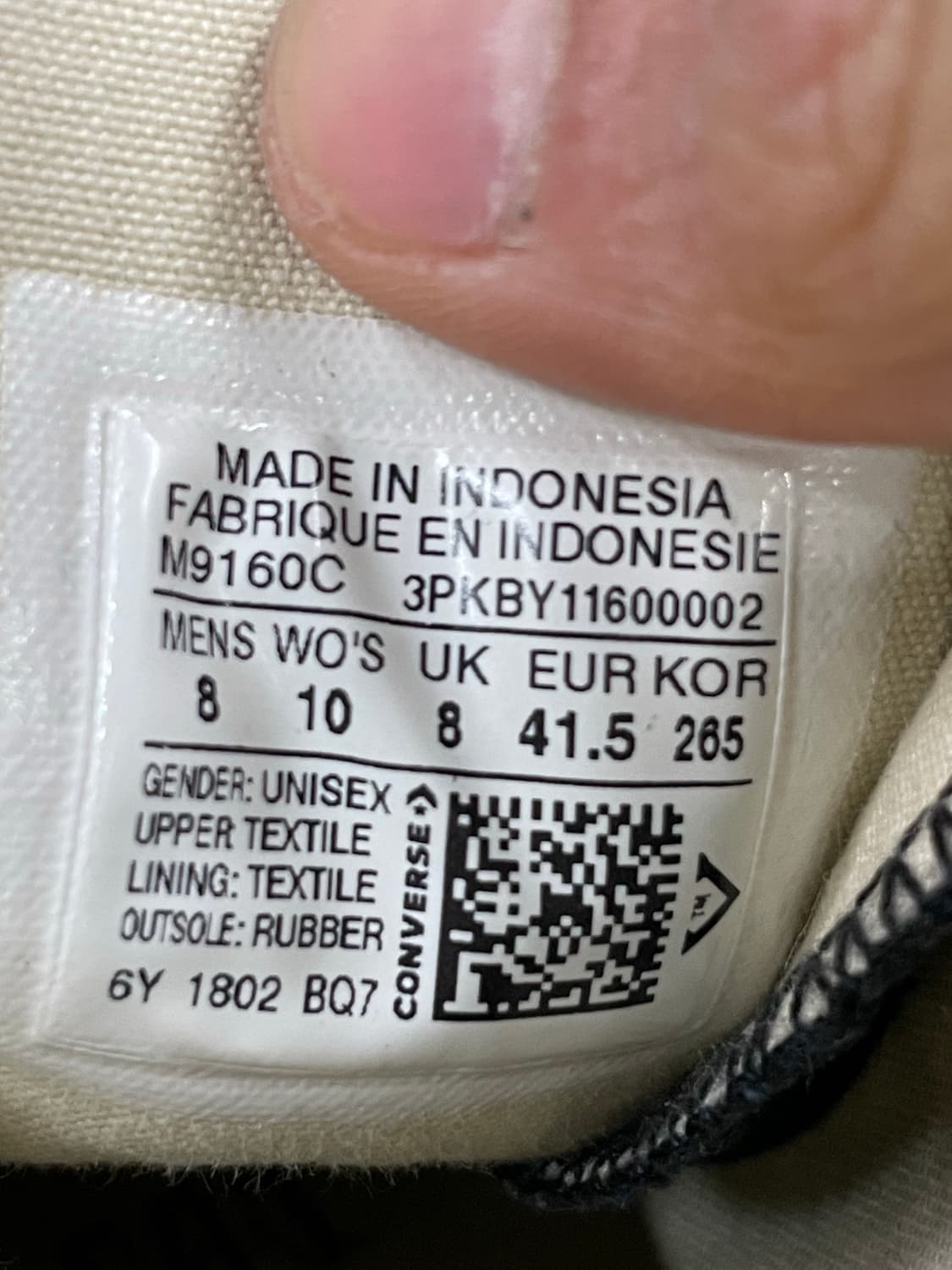 컨버스 척테일러 올스타 블랙 265 (gr-4590) 상품이미지9