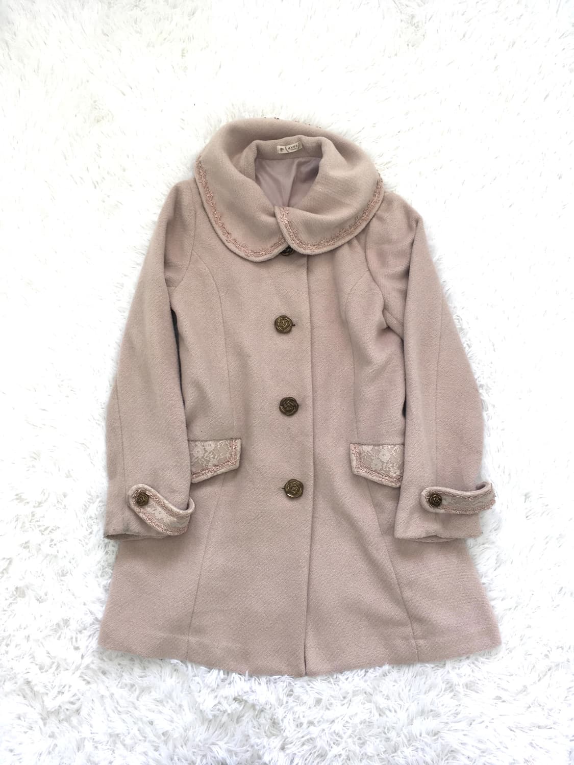 axes femme gyaru palepurple lace coat 상품이미지7