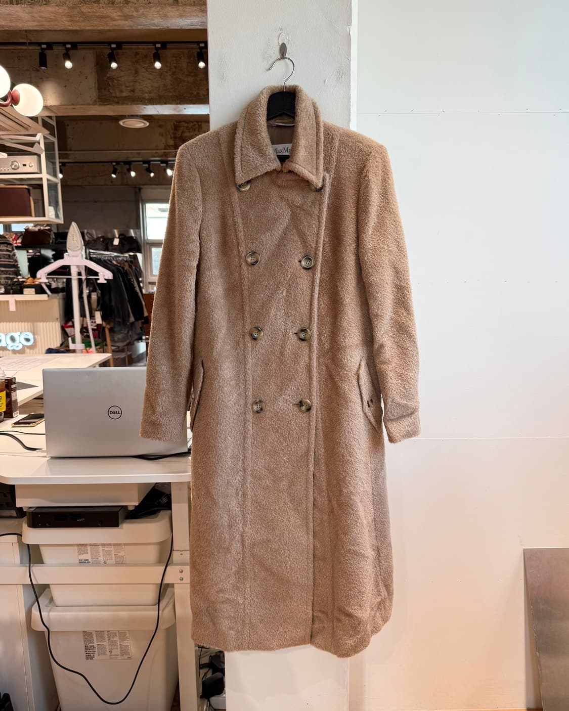 막스마라 브라운 테디 베어 더블 코트  상품이미지2