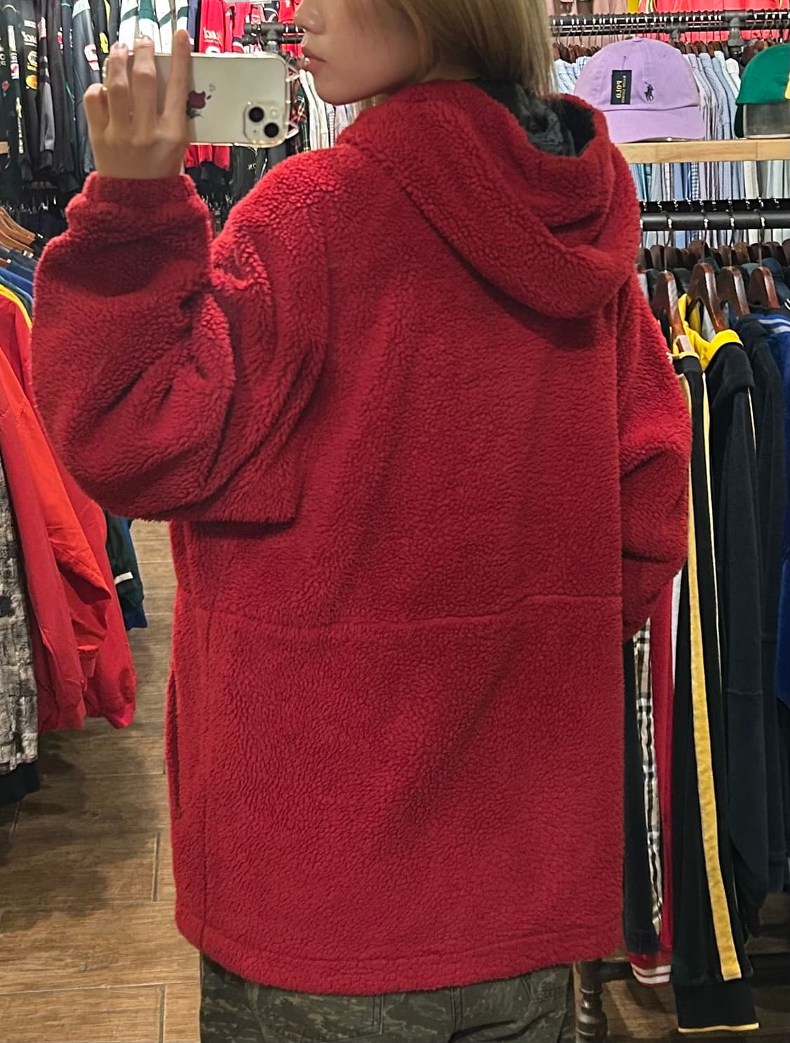 [HI] 아디다스 양털 후드집업 레드 상품이미지5