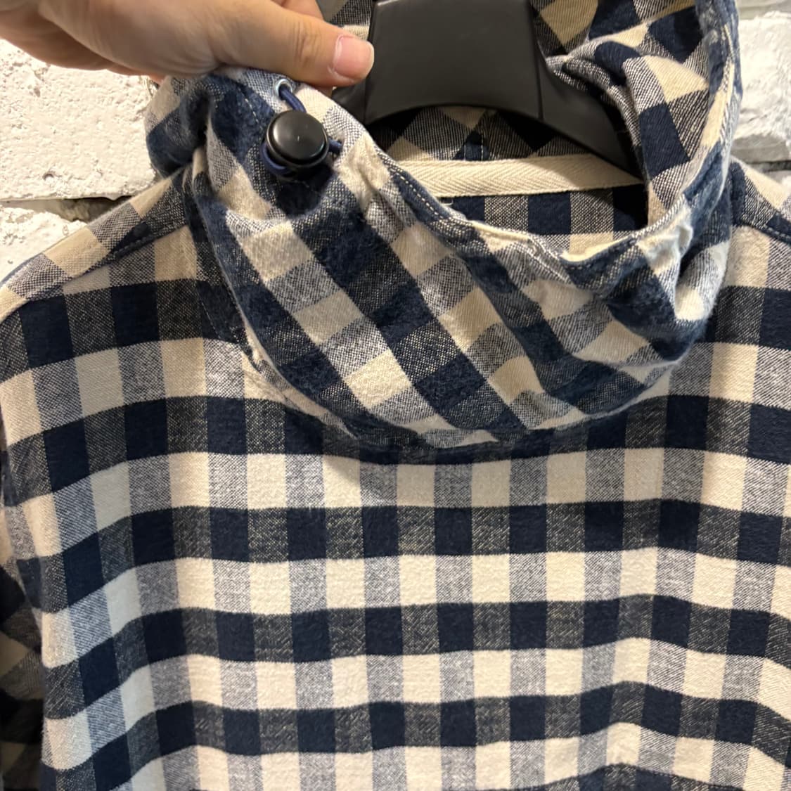 japan 빈티지 체크패턴 후드 아노락 상품이미지2