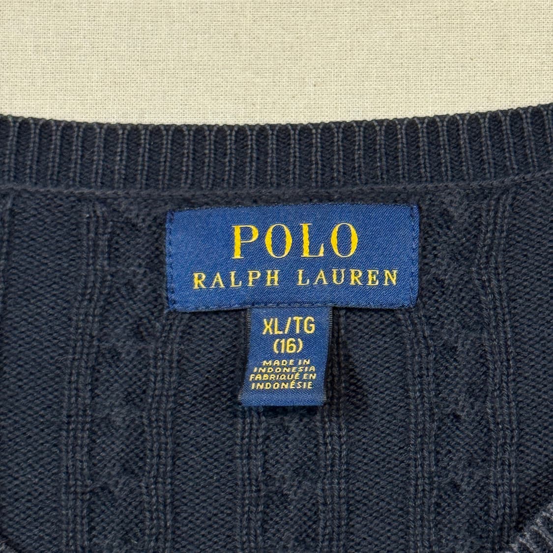 XS) 폴로 랄프로렌 코튼 케이블 꽈배기 가디건 네이비 보이즈 상품이미지6
