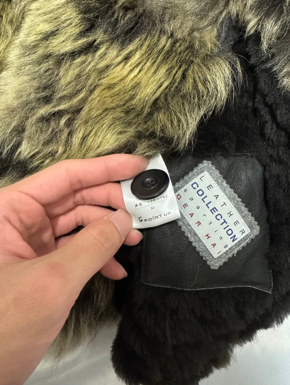 90‘s Issey miyake hai 스웨이드 패치워크 퍼 무스탕 상품이미지7