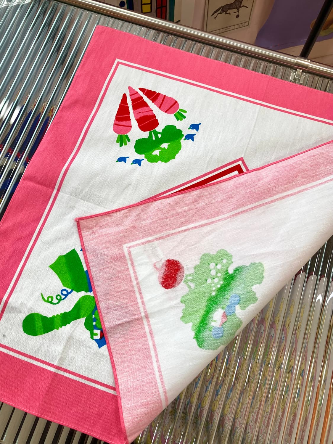 빈티지 핑크 그래픽 손수건 상품이미지3