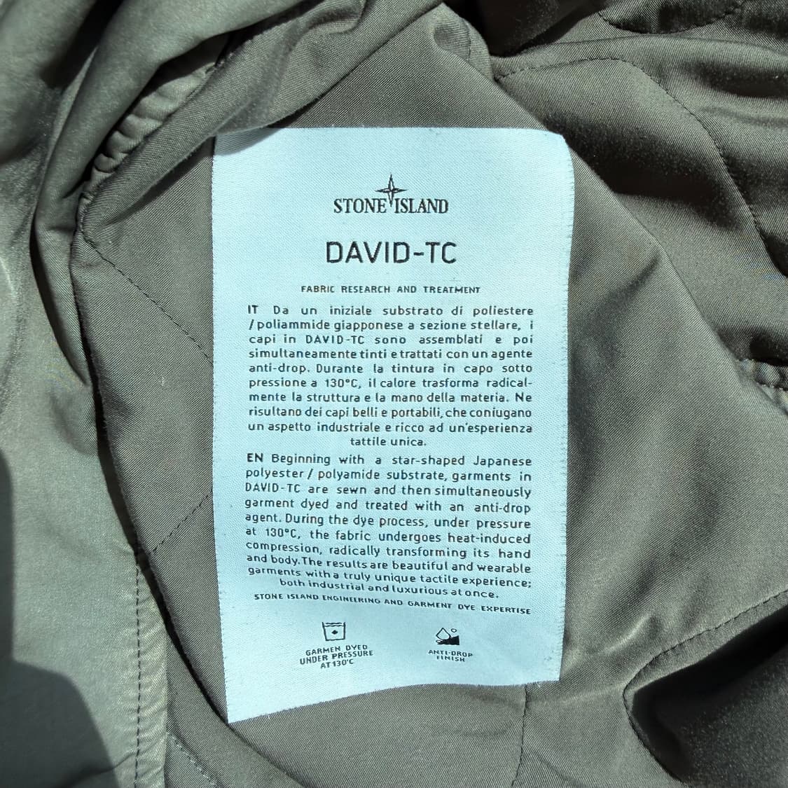 11AW 스톤아일랜드 다비드 TC 트렌치코트 상품이미지3