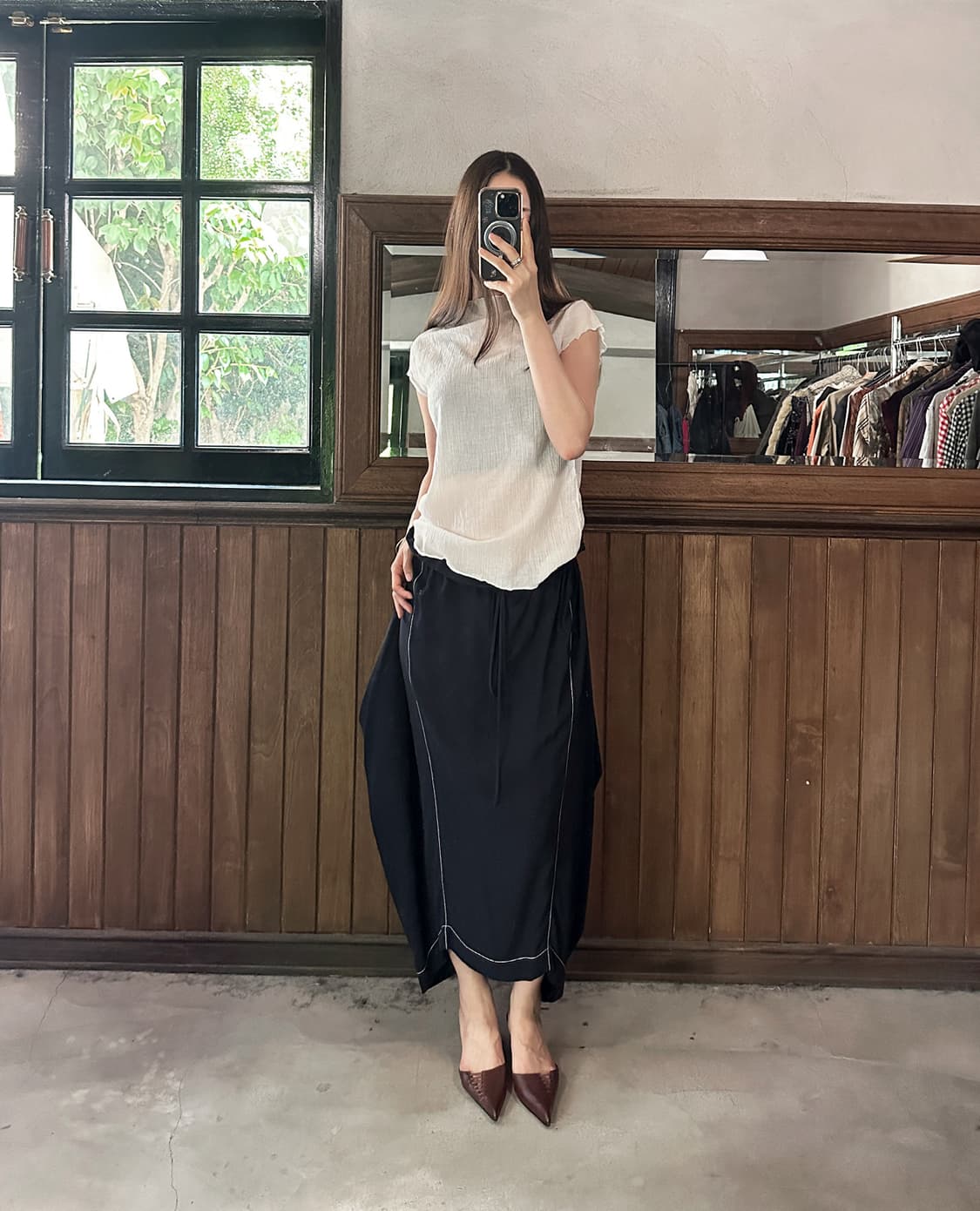 STELLA McCARTNEY silk drape skirt 상품이미지1