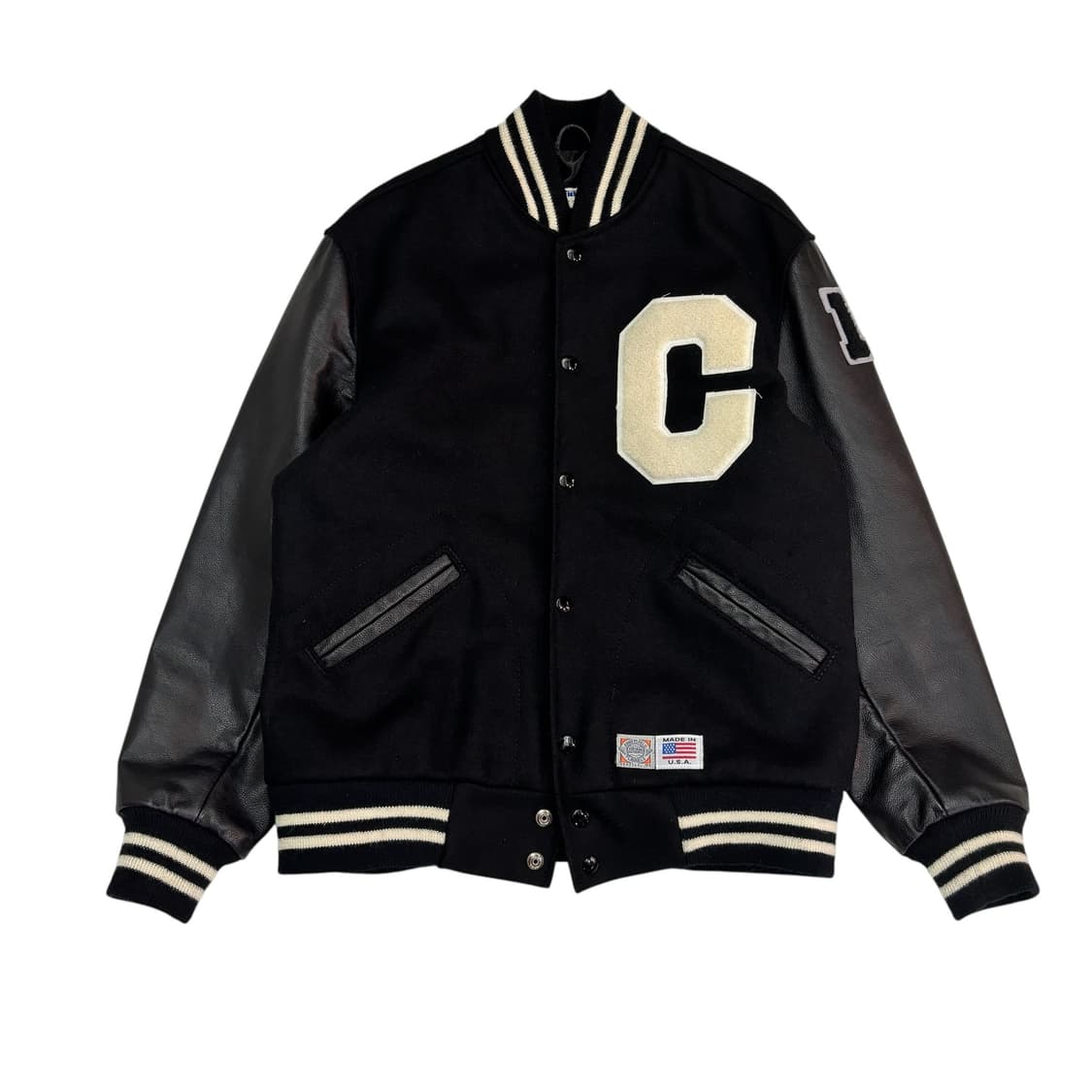 이벳필드 울 레더 바시티 자켓 상품이미지1