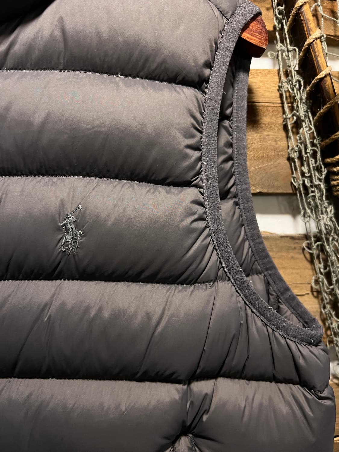 [L]폴로 랄프로렌 우먼스 그레이 덕다운 경량 패딩 베스트 상품이미지3