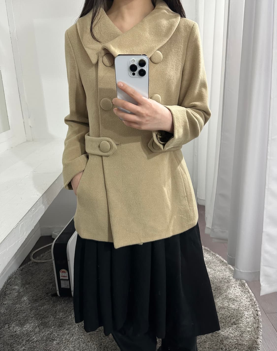 comme ca ism dubble button wool coat 상품이미지2