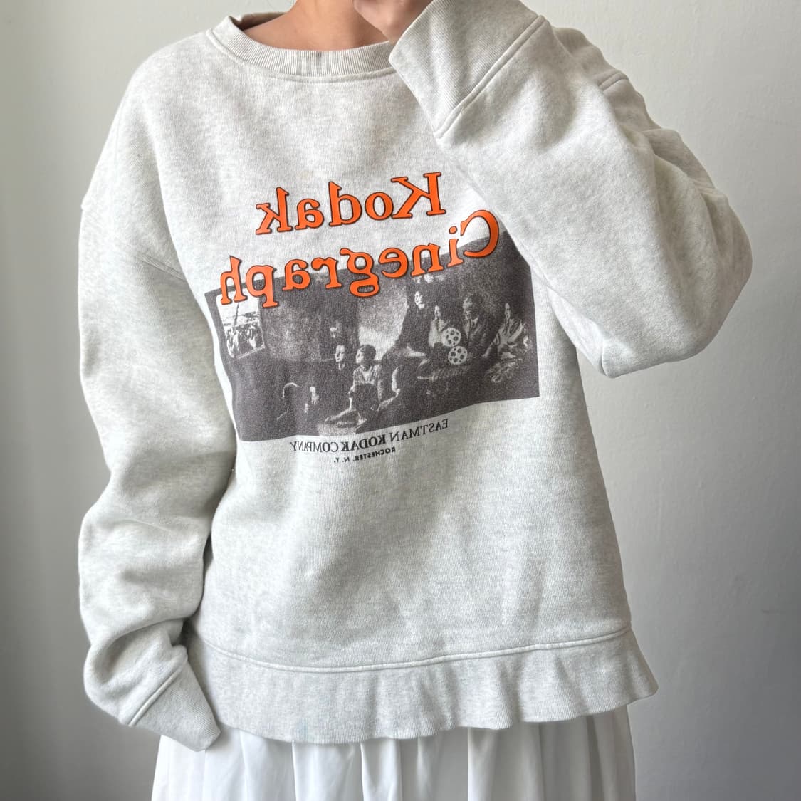 [M] 코닥 백멜란지 맨투맨 상품이미지2