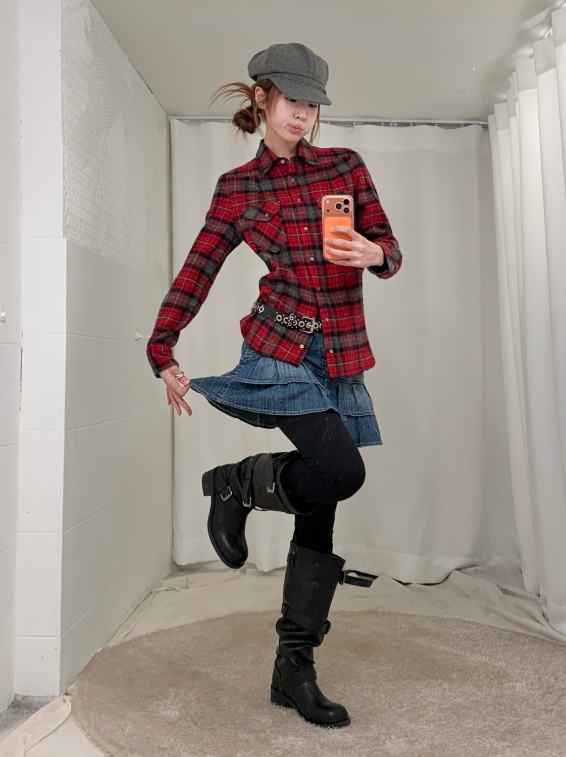 (세트 할인 가능) 5351 울 레드 체크 셔츠 상품이미지3