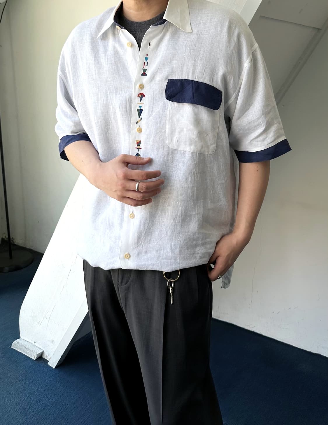 Natural rinen design half shirt 상품이미지5