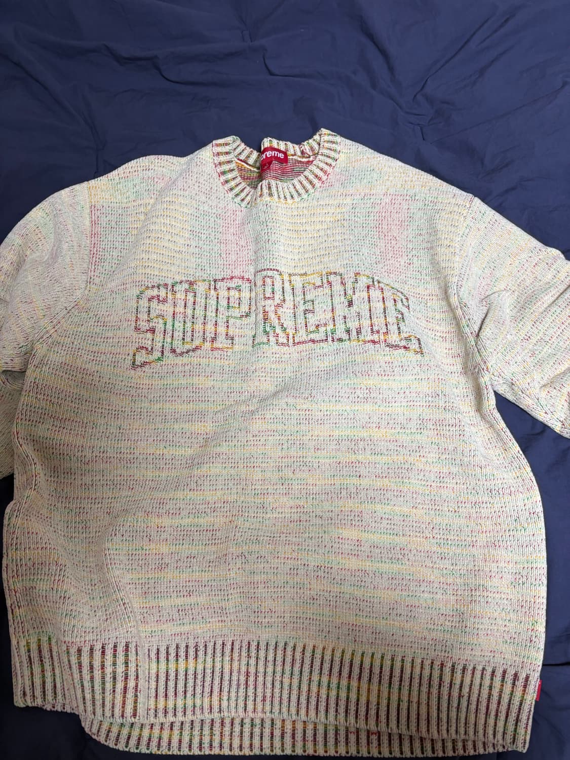 슈프림 콘트라스트 아크 스웨터 화이트 24SS 상품이미지2