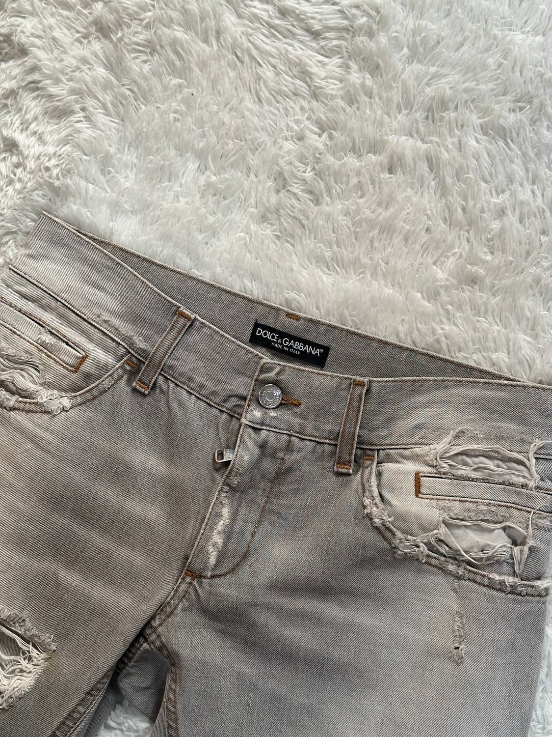 돌체앤가바나 데미지 워싱 데님 32 상품이미지5