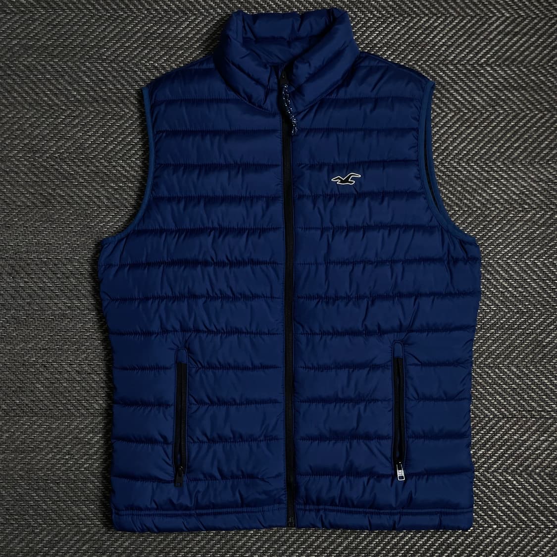 홀리스터 자수로고 경량 퀼팅 베스트 네이비y 4876 상품이미지2