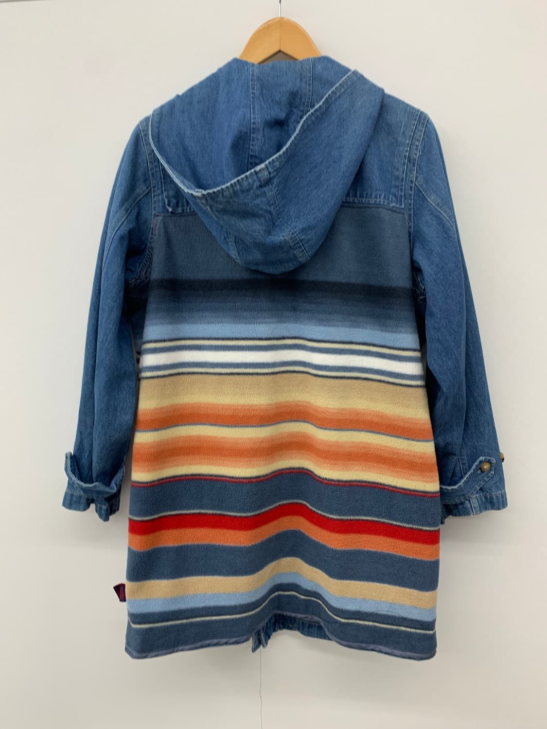 Denim&co 데님 플리스 후드 코트 상품이미지4