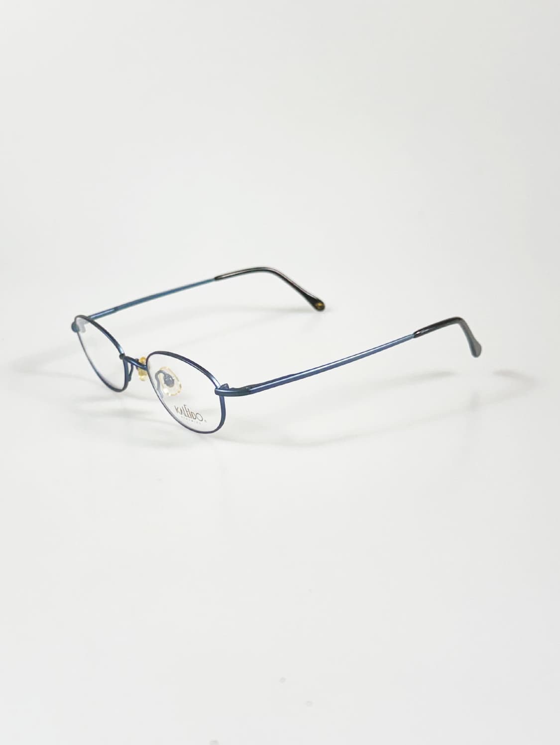 90s KALEIDO 블루 슬림 오벌 메탈 빈티지 안경 상품이미지3