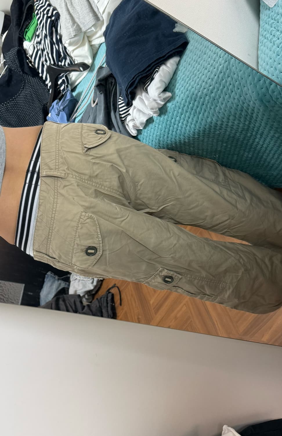 빈티지 베이지 카고팬츠 상품이미지2