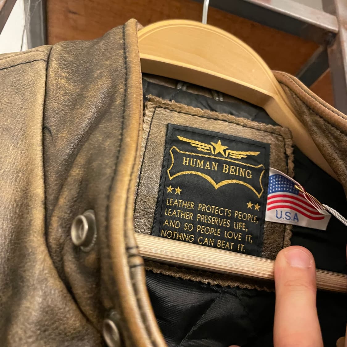 Human Being 소가죽 자켓 상품이미지5