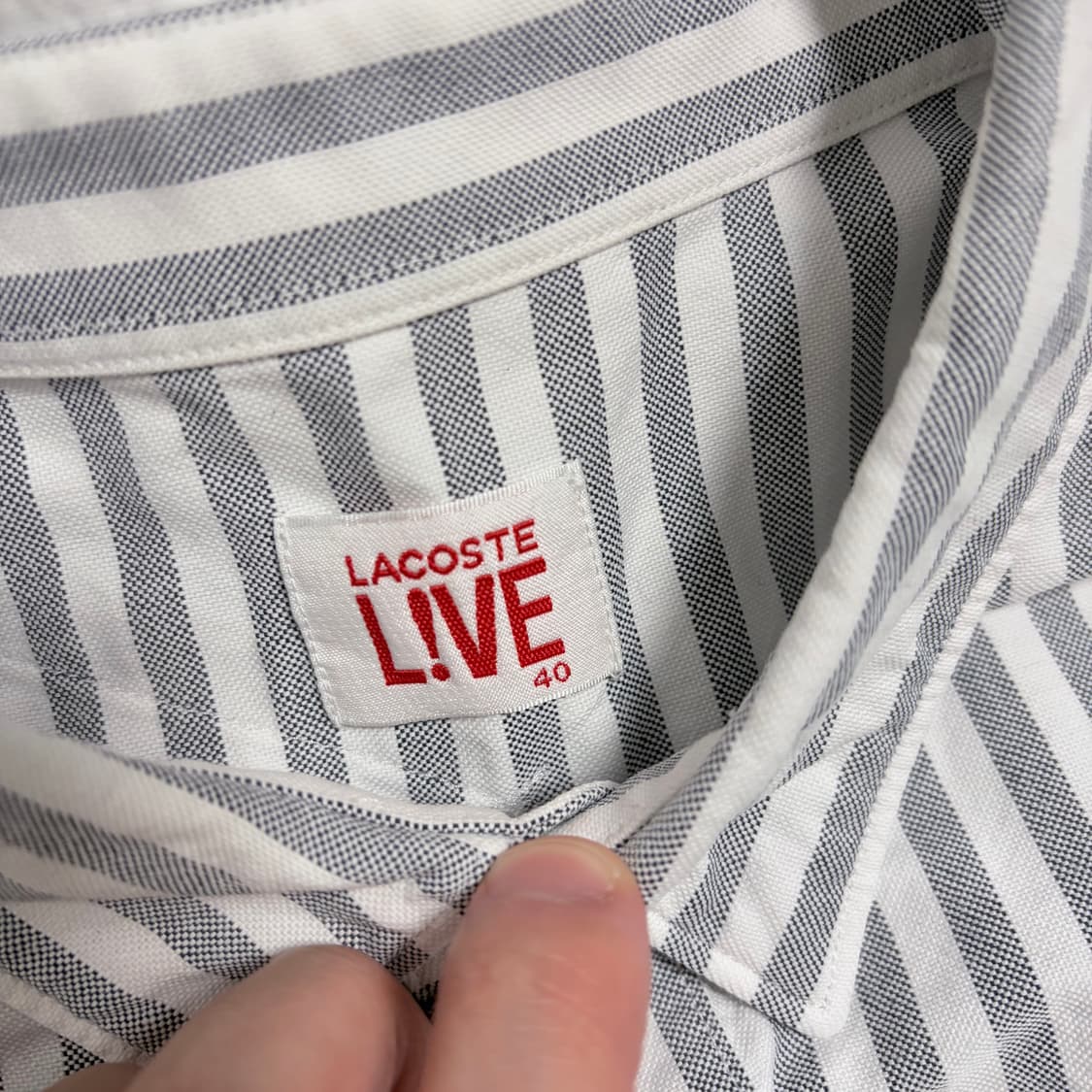 라코스테 스트라이프 셔츠 상품이미지4