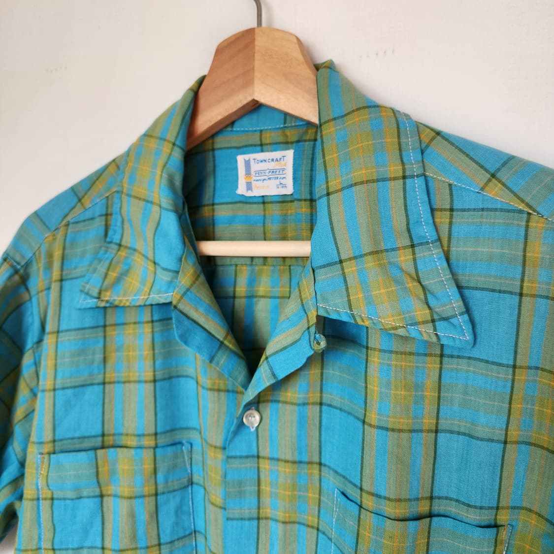 70s JC Penney 타운크래프트 룹카라 하프셔츠(USAmade) 상품이미지4