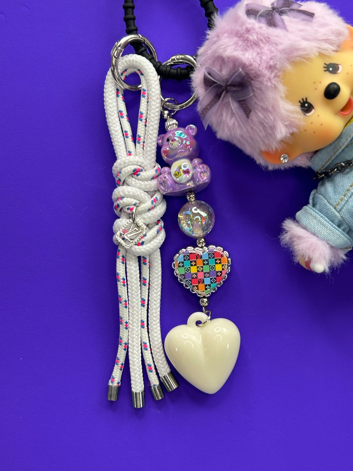 (74)정품몬치치💜보라 LV 시리즈 체크스커트*청자켓 상품이미지4