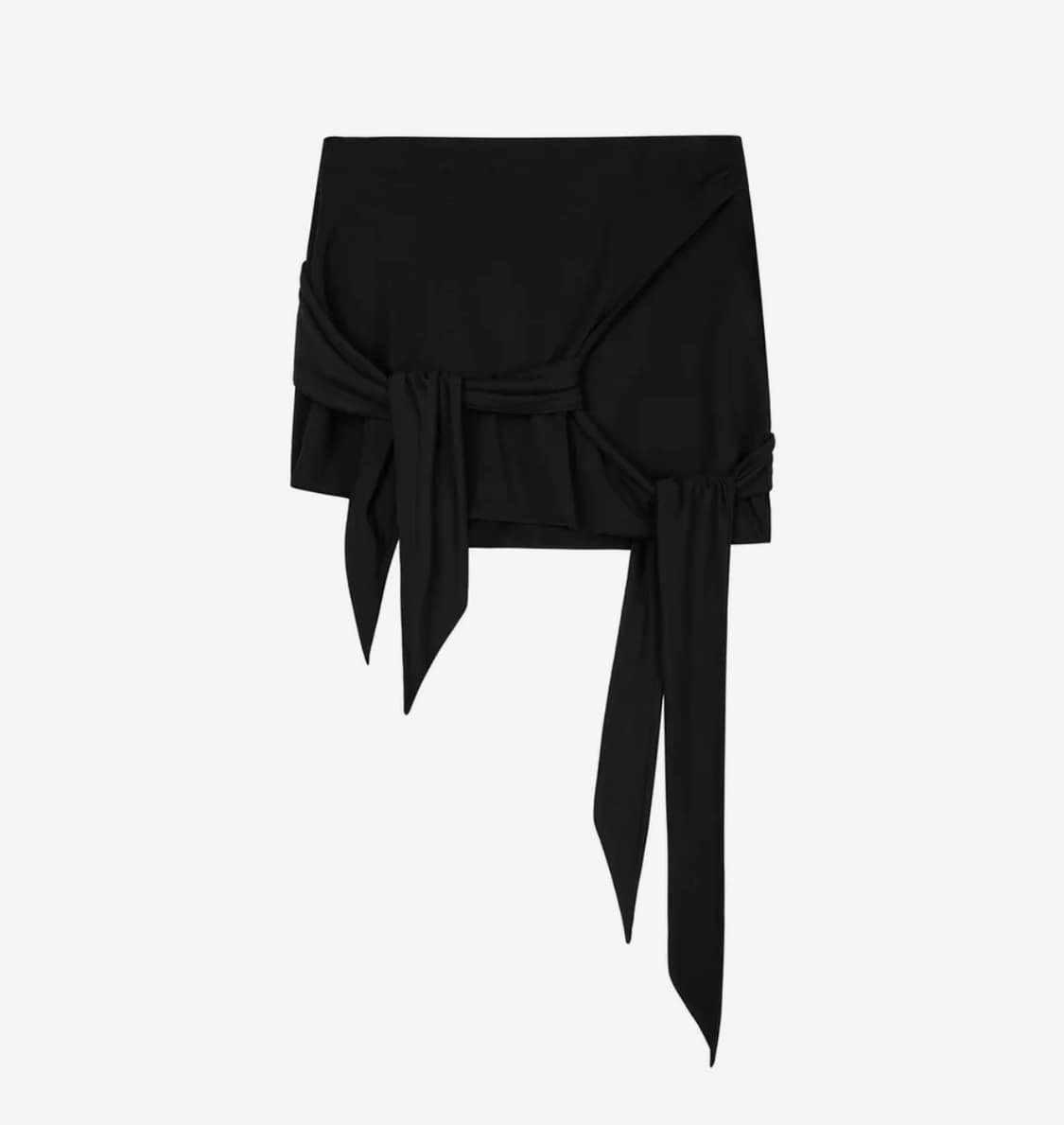 락케이크 Drape wrap mini skirt 블랙 상품이미지1