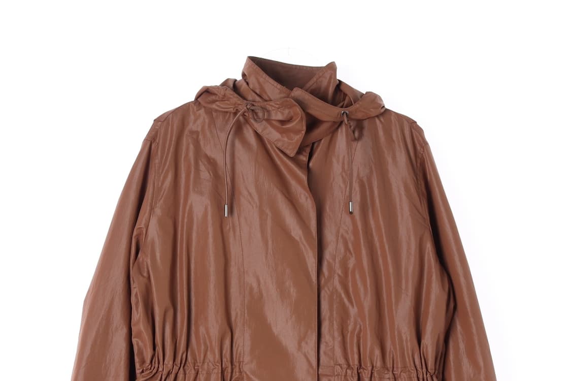 [S]타임 브라운 탈부착 퀼팅 패디드 에코 레더 가죽 점퍼
 상품이미지2