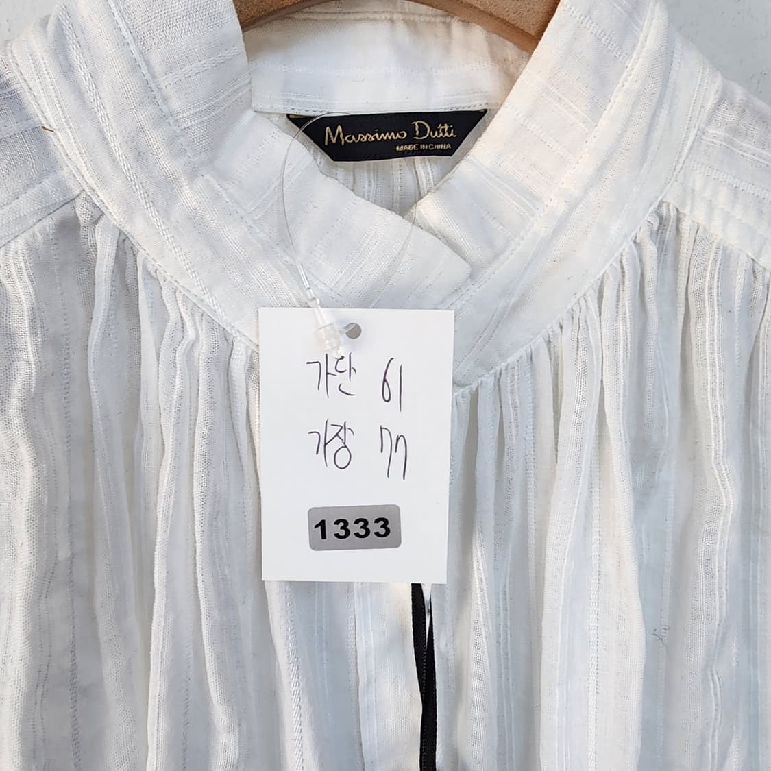 마시모두띠 화이트 헨리넥 셔츠 상품이미지9