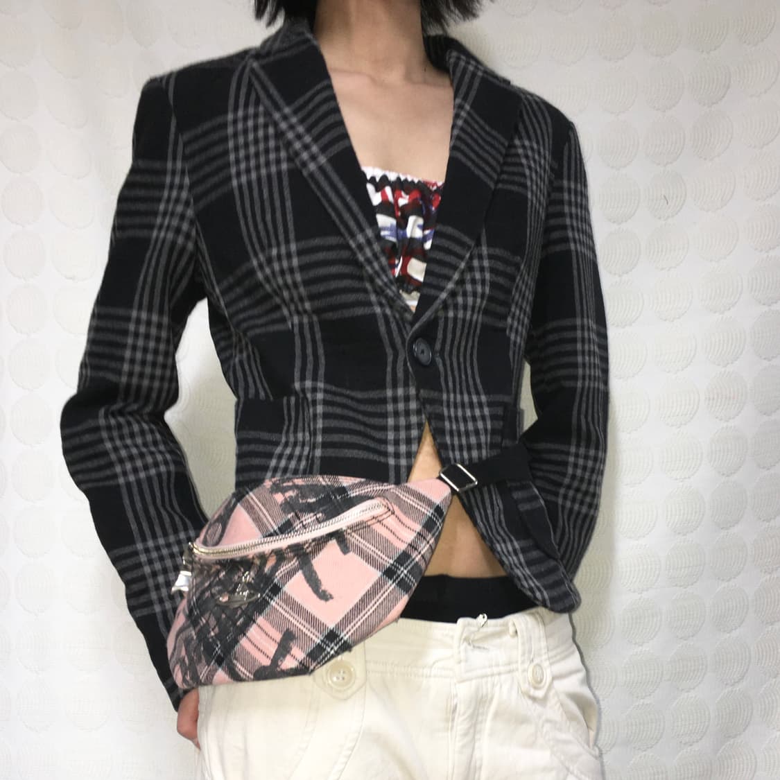 디젤 바이커 체크 자켓 상품이미지3