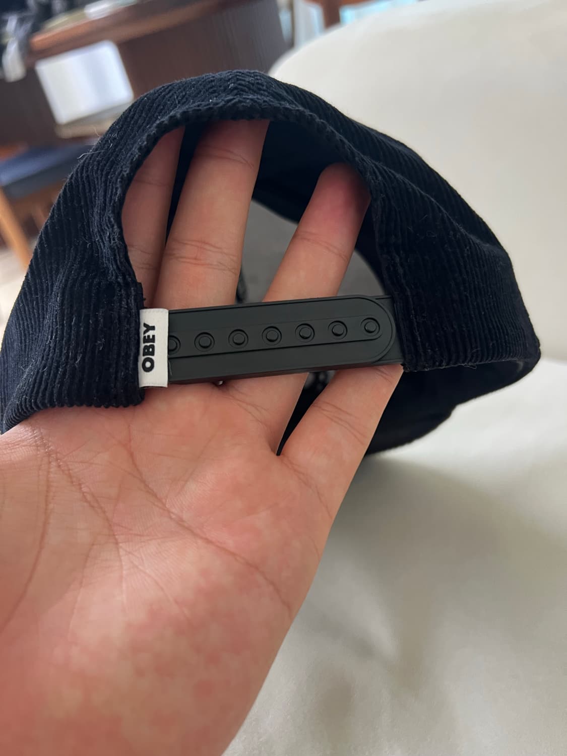 오베이 코듀로이 스냅백 모자 볼캡 샘플판 상품이미지2