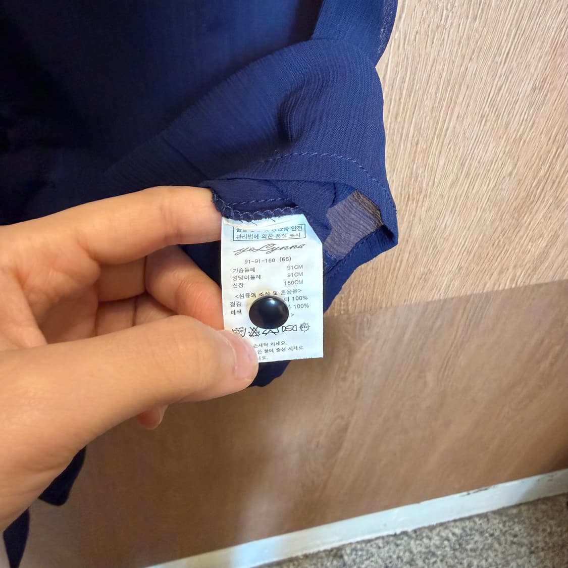 빈티지 반팔 블라우스 레이스 핀턱 타이넥 퍼프 소매 디테일 네이비 상품이미지7